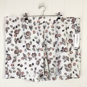 NWT Woman Plus LIZ CLAIBORNE Pull ON SEASHELL SHORTS Size 2X Beige & POCKETS $49